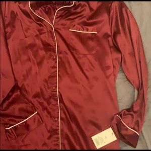 Satin pajamas with matching shorts